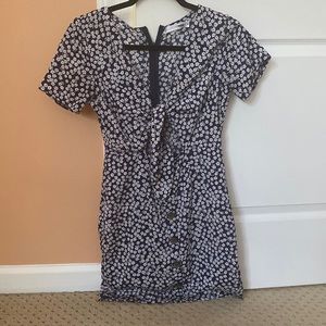 Blue cutout top dress